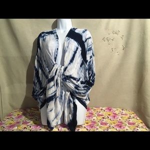 Curations Blue tie dye wrap